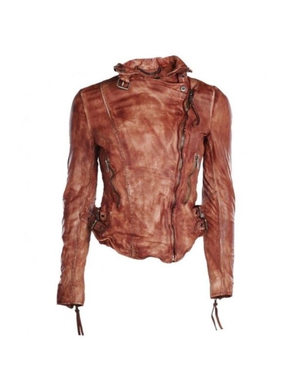 Free People Muubaa Distressed Leather Moto Biker Jacket 4| Indie Coastal Cowgirl - Picture 10 of 16